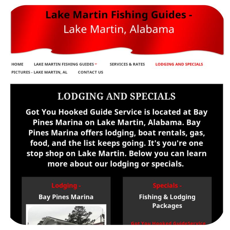 Lake Martin Fishing Guides Lodging And Specials Link