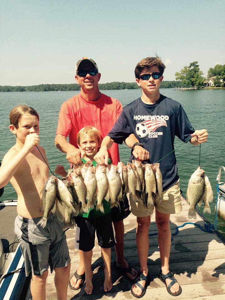 Chad Miller's clients holding some nice Lake Martin crappie